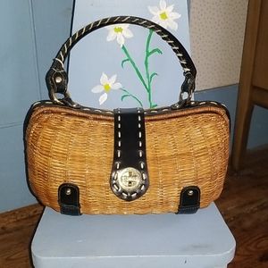 Basketweave purse